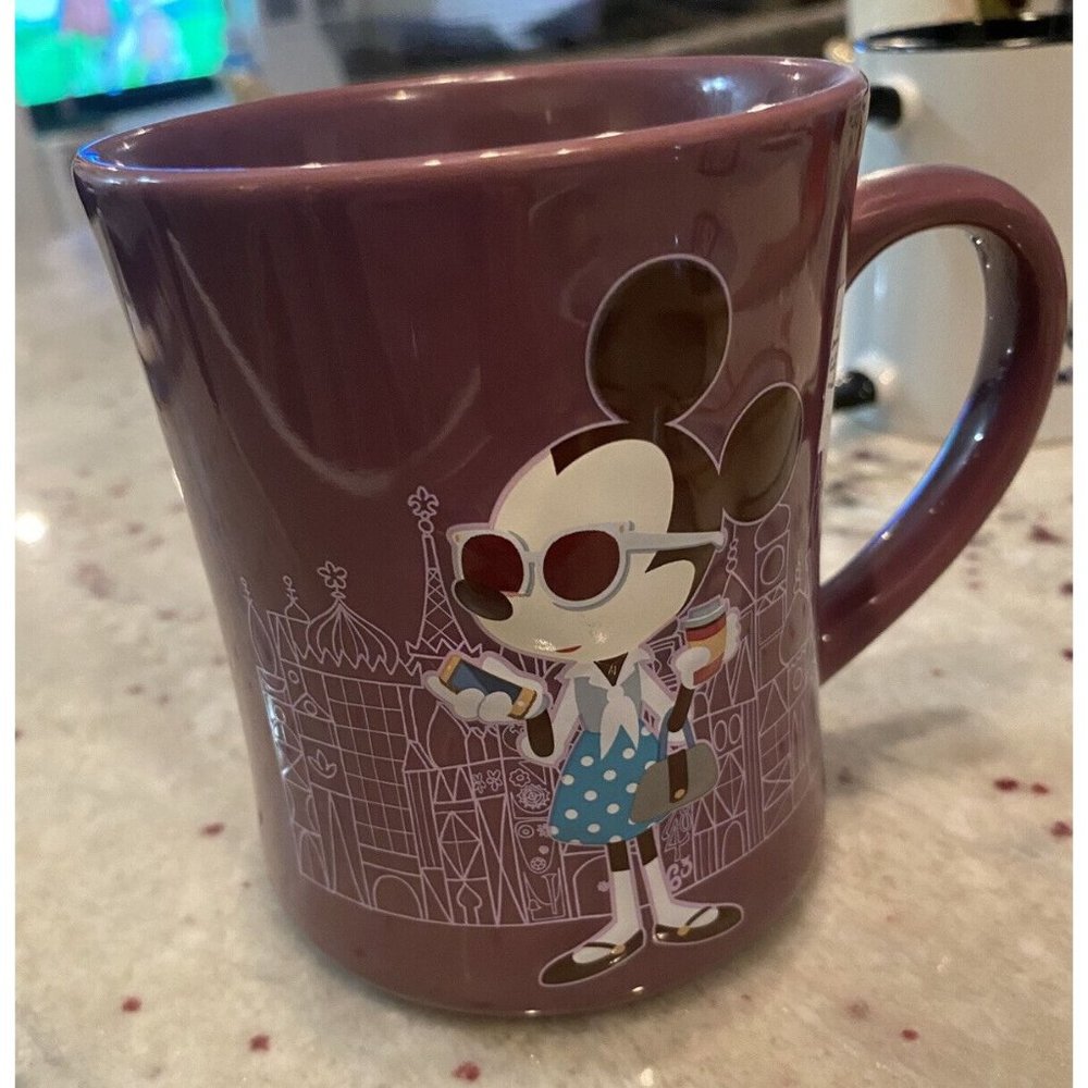 Disney Parks Mickeys Really Swell Coffee Mug Purple Minnie Mouse Hipster Cool